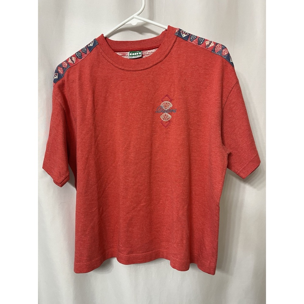Diadora Manifesto Cropped Pink‎ Crew Neck Short Sleeve T-Shirt Womens (D25)